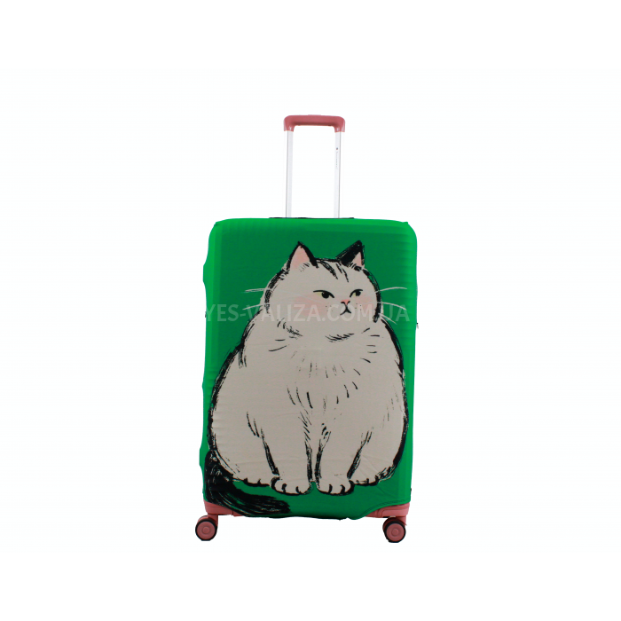 Чохол для валізи Польща великий L тканина (дайвінг) кіт /Fly 831-28, фото 3