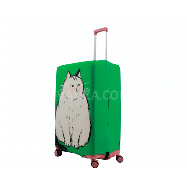 Чохол для валізи Польща великий L тканина (дайвінг) кіт /Fly 831-28