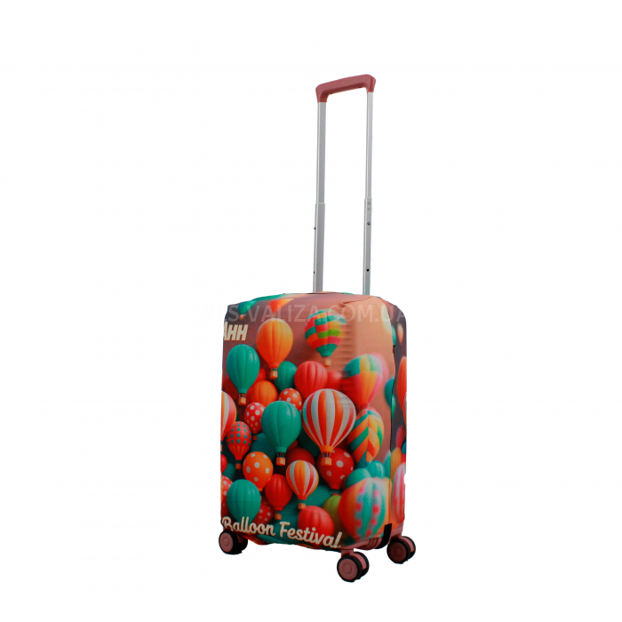 Чохол для валізи Польща малий S тканина (дайвінг) FLY 037-20 кулі, фото 1