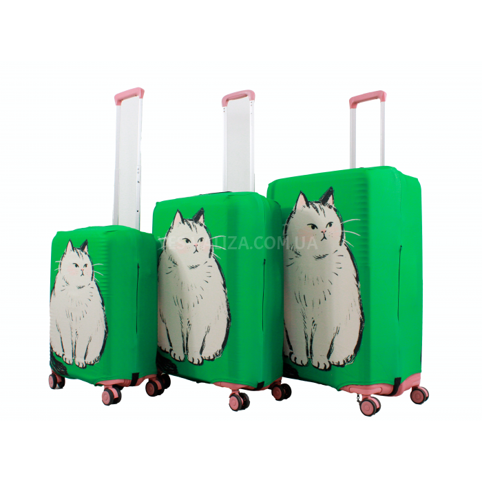 Чохол для валізи Польща середній М (дайвінг) кіт /Fly 831-24, фото 7