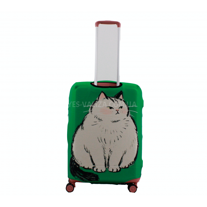 Чехол для чемодана Польша средний М ткань (дайвинг) кот /Fly 831-24, фото 2