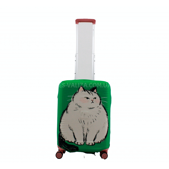 Чохол для валізи Польща малий S тканина (дайвінг) FLY 831-20 кіт, фото 2