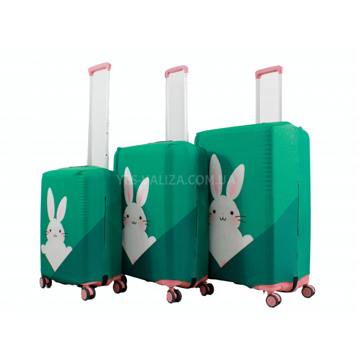 Чехол для чемодана Польша малый S ткань (дайвинг) заяц /Fly 295-20, фото 7