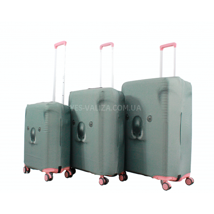 Чохол для валізи Польща великий L тканина (дайвінг) панда /Fly 624-28, фото 6