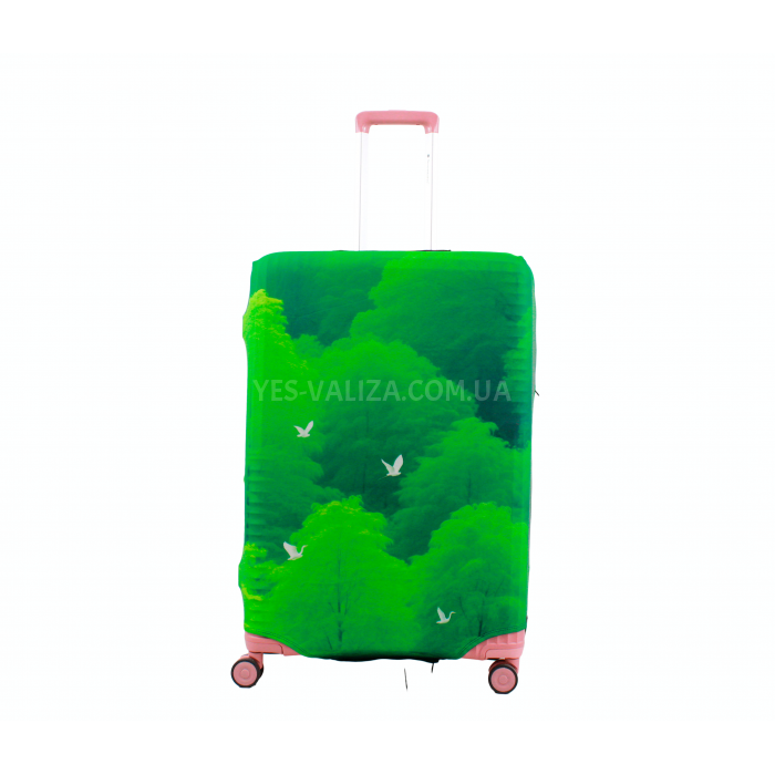 Чехол для чемодана Польша большой L ткань (дайвинг) лес /Fly 043-28, фото 3