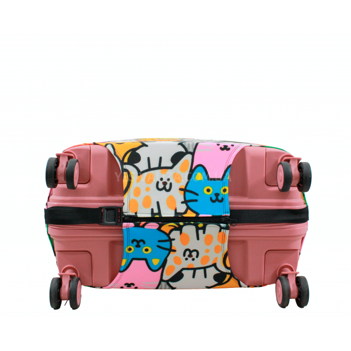 Чохол для валізи Польща великий L тканина (дайвінг) коти /Fly 207-28, фото 6