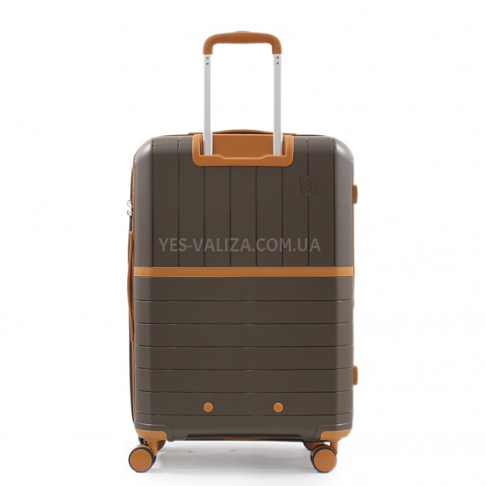 Валіза середня M поліпропілен кава 67x45x26+5/82л/3.8кг/Snowball 49403, фото 2