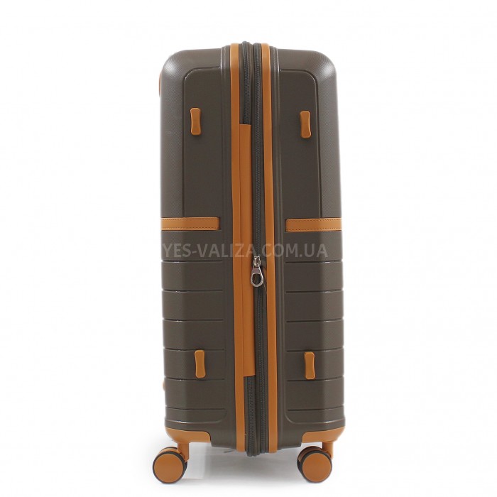 Валіза середня M поліпропілен кава 67x45x26+5/82л/3.8кг/Snowball 49403, фото 5