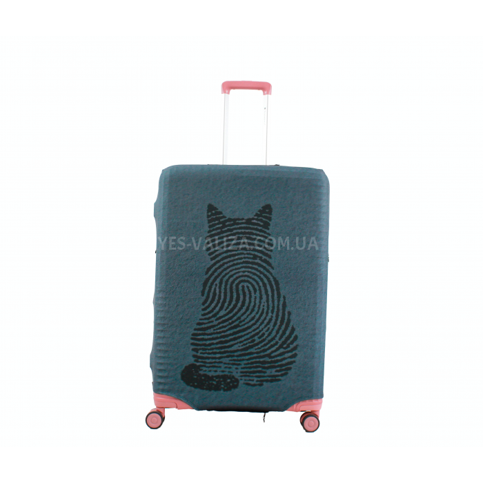 Чохол для валізи Польща великий L тканина (дайвінг) кіт /Fly 021-28, фото 3