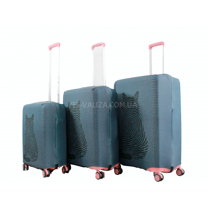 Чохол для валізи Польща великий L тканина (дайвінг) кіт /Fly 021-28, фото 4