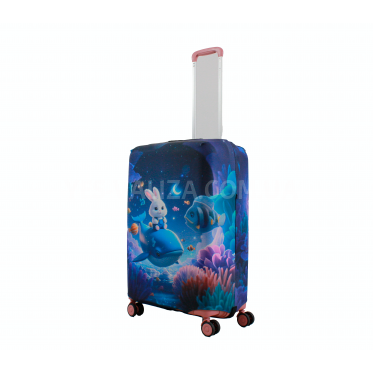 Чохол для валізи Польща середній М (дайвінг) кити /Fly 841-24