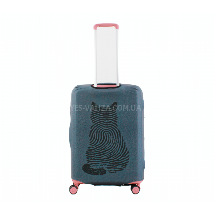 Чехол для чемодана Польша средний М ткань (дайвинг) кот /Fly 021-24, фото 7