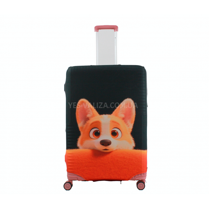 Чохол для валізи Польща великий L тканина (дайвінг) собака /Fly 219-28, фото 2