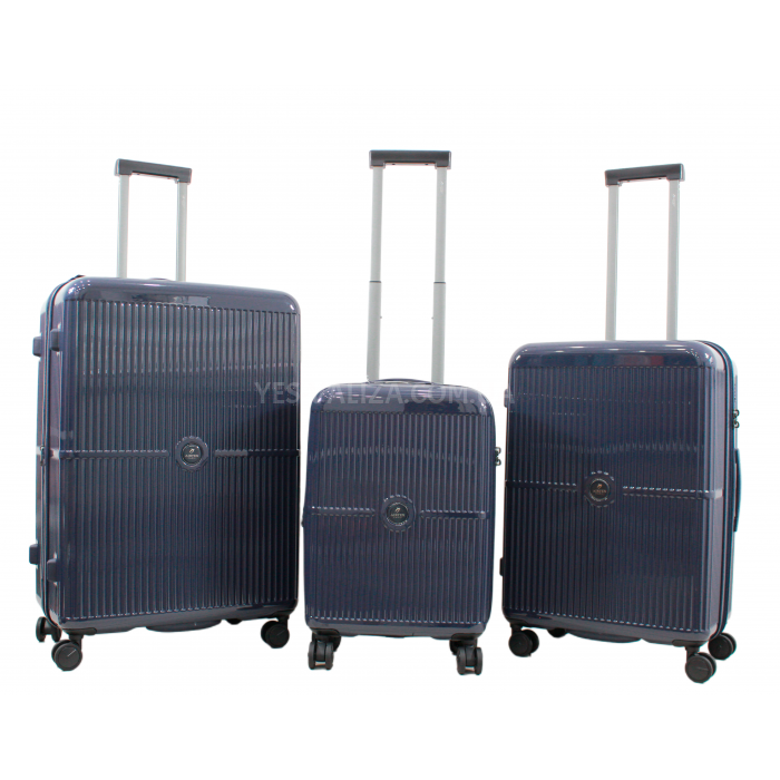 Валіза середня M полікарбонат синій 65х45х28+3/77л/3.7кг/Airtex 747, фото 10