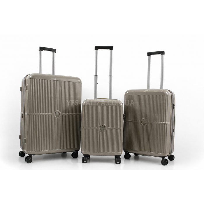 Валіза мала S полікарбонат шамп 55х35х20+3/40л/2.98кг/Airtex 747, фото 12