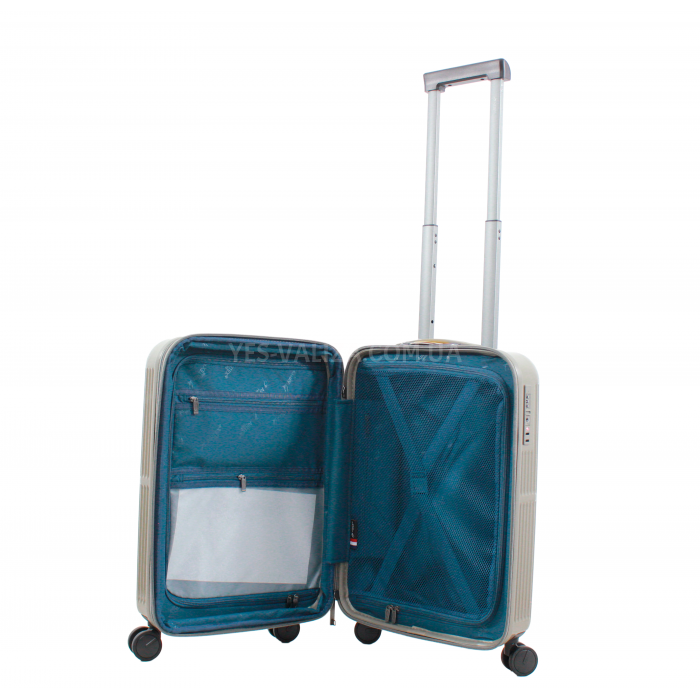 Валіза мала S полікарбонат шамп 55х35х20+3/40л/2.98кг/Airtex 747, фото 11