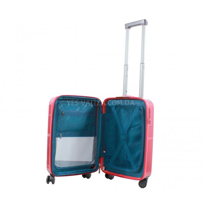 Чемодан малый S поликарбонат бордо 55х35х20+3/40л/2.98кг/Airtex 747, фото 9