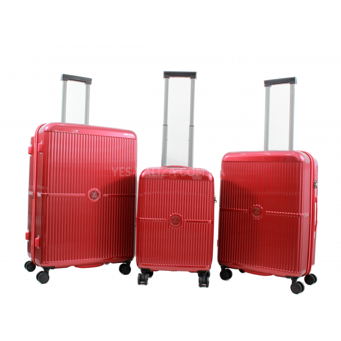 Чемодан малый S поликарбонат бордо 55х35х20+3/40л/2.98кг/Airtex 747, фото 10