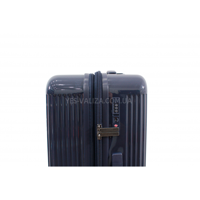 Валіза мала S полікарбонат синій 55х35х20+3/40л/2.98кг/Airtex 747, фото 8