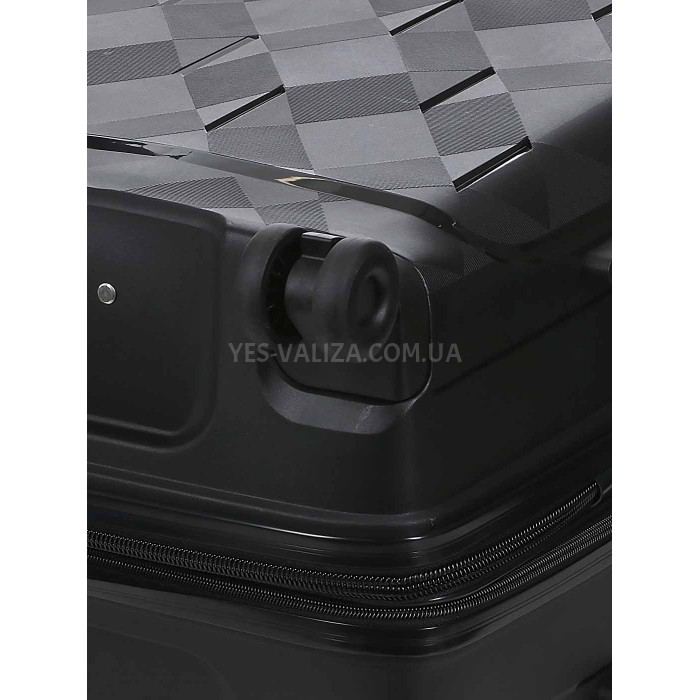 Валіза велика поліпропілен чорний 75х49х32+3/109л/4.9кг/Worldline 295, фото 4
