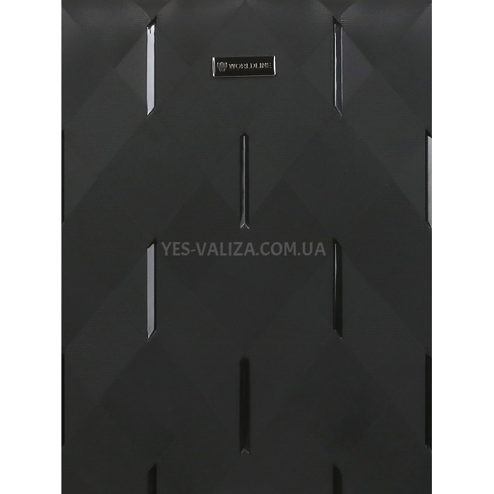Валіза велика поліпропілен чорний 75х49х32+3/109л/4.9кг/Worldline 295, фото 6