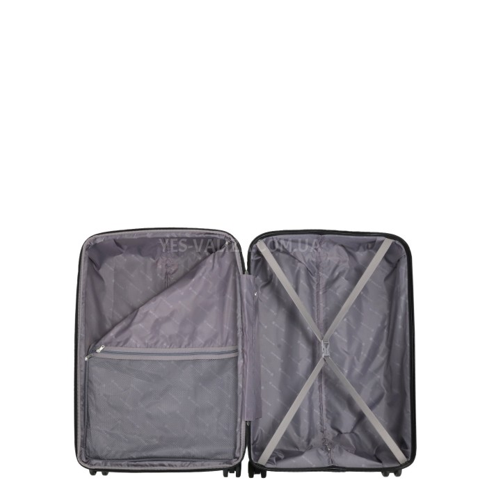 Валіза велика поліпропілен чорний 75х49х32+3/109л/4.9кг/Worldline 295, фото 5