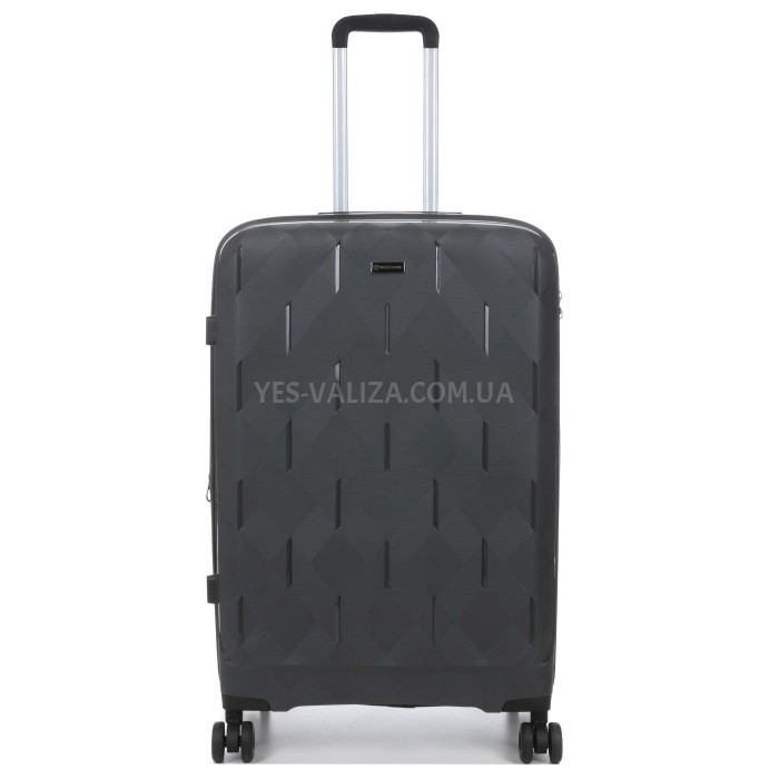 Валіза велика поліпропілен сірий 75х49х32+3/109л/4.9кг/Worldline 295, фото 3