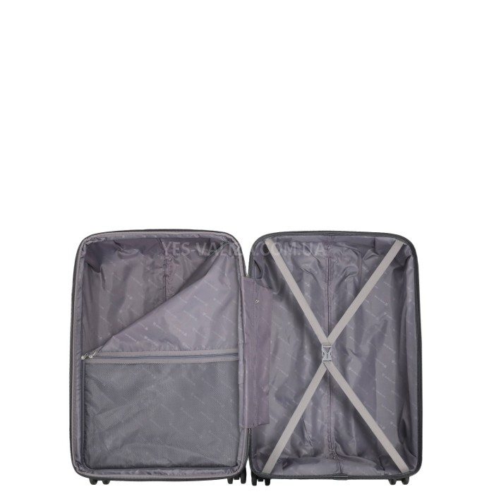 Валіза велика поліпропілен сірий 75х49х32+3/109л/4.9кг/Worldline 295, фото 10