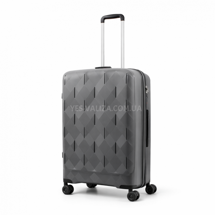 Валіза велика поліпропілен сірий 75х49х32+3/109л/4.9кг/Worldline 295, фото 1