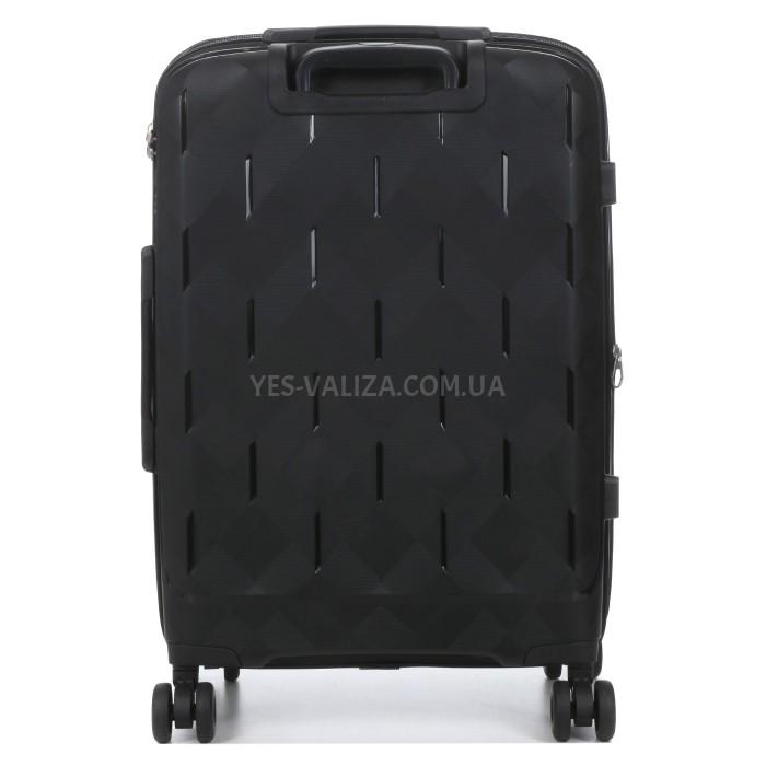 Валіза середня М поліпропілен чорний 65х45х28+3/75л/3.8кг/Worldline295, фото 3