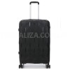 Валіза середня М поліпропілен чорний 65х45х28+3/75л/3.8кг/Worldline295, фото 18