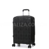 Валіза середня М поліпропілен чорний 65х45х28+3/75л/3.8кг/Worldline295, фото 16