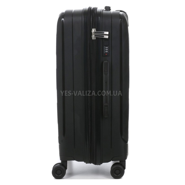 Валіза середня М поліпропілен чорний 65х45х28+3/75л/3.8кг/Worldline295, фото 6