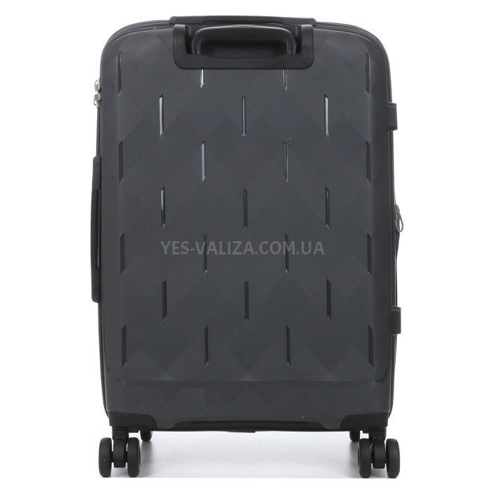 Чемодан средний М полипропилен серый 65х45х28+3/75л/3.8кг/Worldline295, фото 11