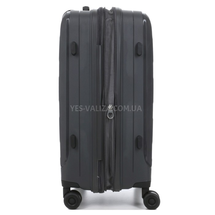 Чемодан средний М полипропилен серый 65х45х28+3/75л/3.8кг/Worldline295, фото 13