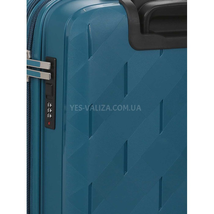 Валіза мала S поліпропілен синя 55х38х23(+3)см/44л/3.0кг/Worldline 295, фото 16