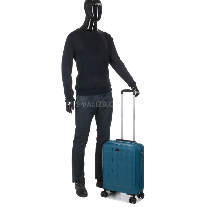 Валіза мала S поліпропілен синя 55х38х23(+3)см/44л/3.0кг/Worldline 295, фото 17