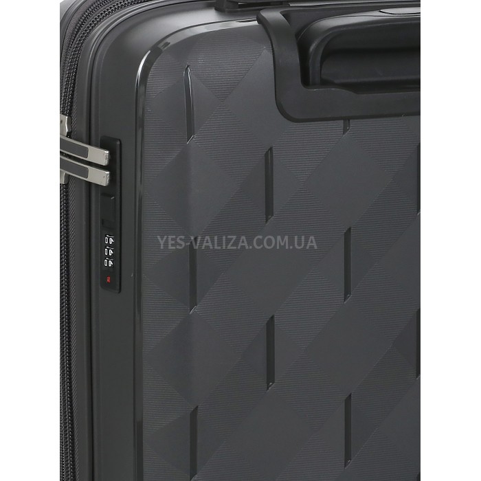 Валіза мала S поліпропілен сірий 55х38х23(+3)см/44л/3.0кг/Worldline 295, фото 14