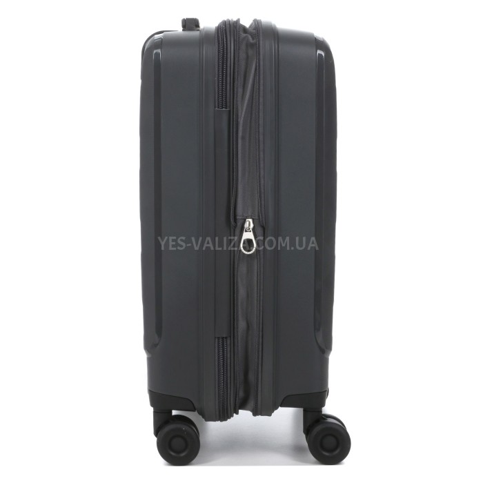 Валіза мала S поліпропілен сірий 55х38х23(+3)см/44л/3.0кг/Worldline 295, фото 8