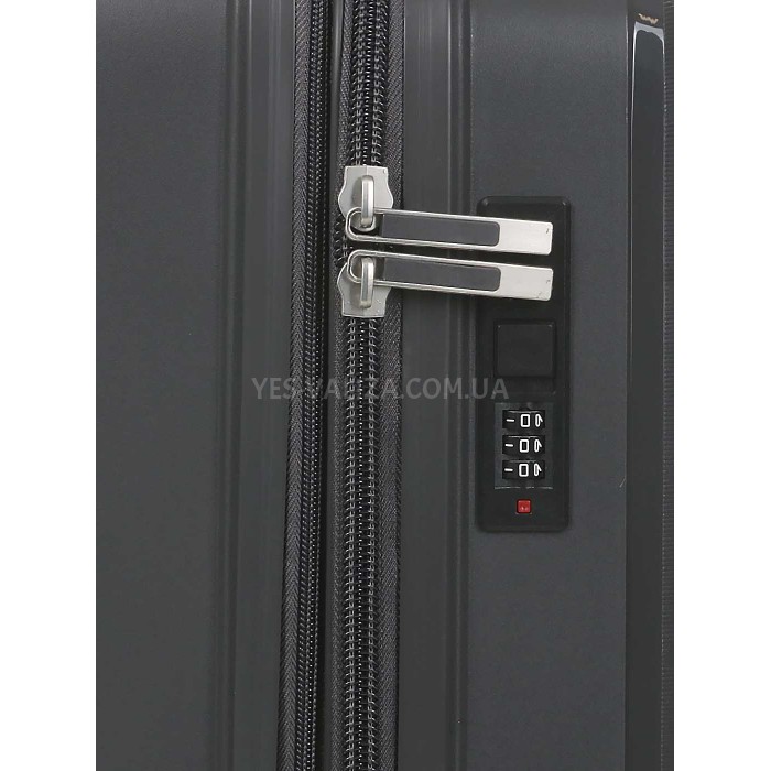 Валіза мала S поліпропілен сірий 55х38х23(+3)см/44л/3.0кг/Worldline 295, фото 12