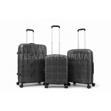 Набір валіз Франція (L M S-3шт) поліпропілен чорний Worldline 295