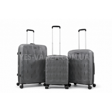 Набір валіз Франція (L M S-3шт) поліпропілен сірий Worldline 295
