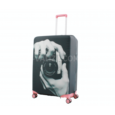 Чохол для валізи Польща великий L тканина (дайвінг) фото /Fly 583-28