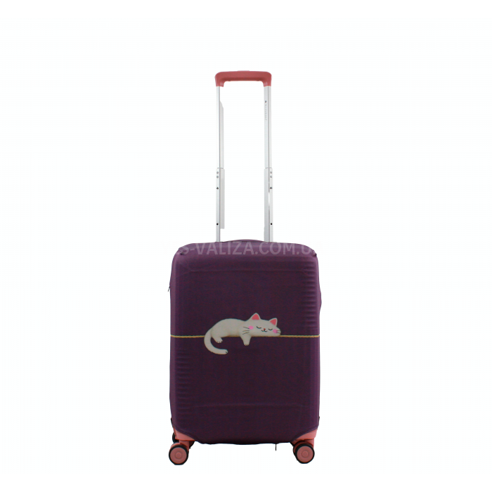 Чохол для валізи Польща великий L тканина (дайвінг) кіт /Fly 593-28, фото 2