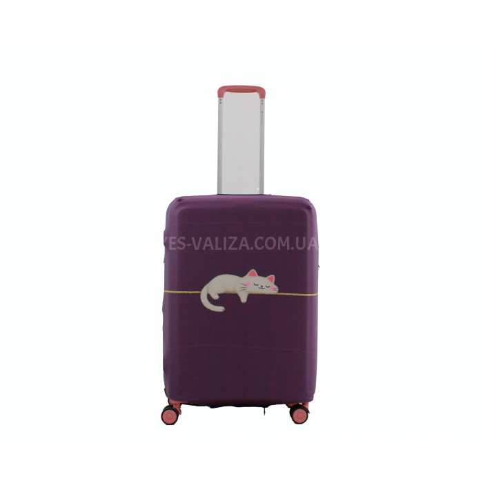 Чехол для чемодана Польша средний М ткань (дайвинг) кот /Fly 593-24, фото 2