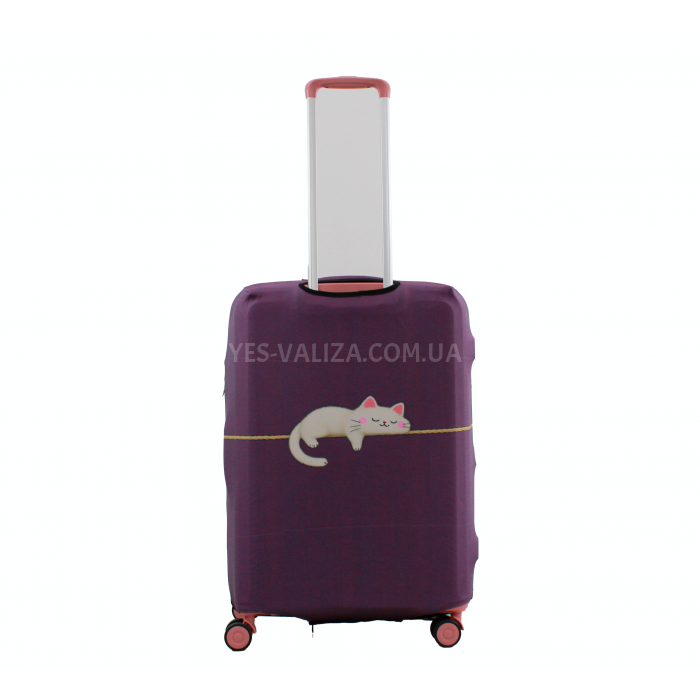 Чехол для чемодана Польша средний М ткань (дайвинг) кот /Fly 593-24, фото 3