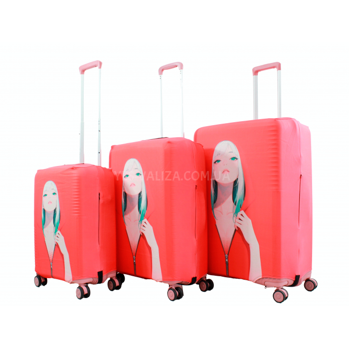 Чохол для валізи Польща малий S (дайвінг) girl /Fly 447-20, фото 7