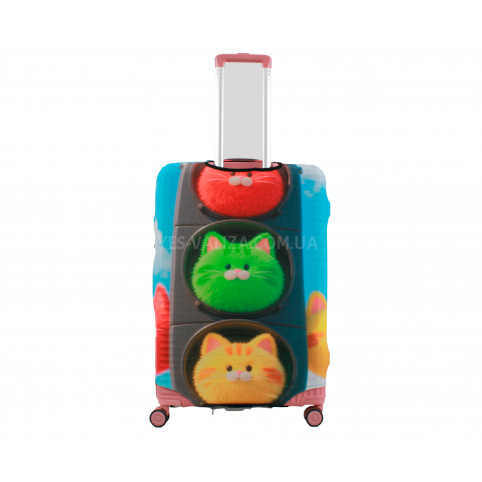 Чохол для валізи Польща великий L тканина (дайвінг) світло /Fly 008-28, фото 2