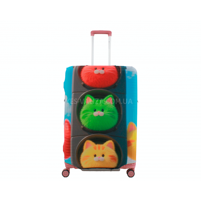 Чехол для чемодана Польша большой L ткань (дайвинг) свет /Fly 008-28, фото 3