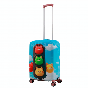 Чехол для чемодана Польша малый S ткань (дайвинг) свет /Fly 008-20